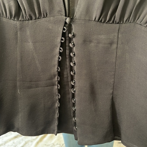 Harvey Nichols black slight sheer long sleeve top - Picture 3 of 11